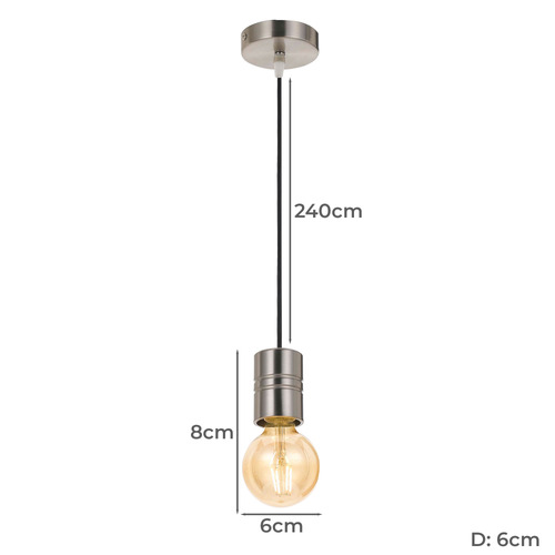 Brushed stainless deals steel pendant light